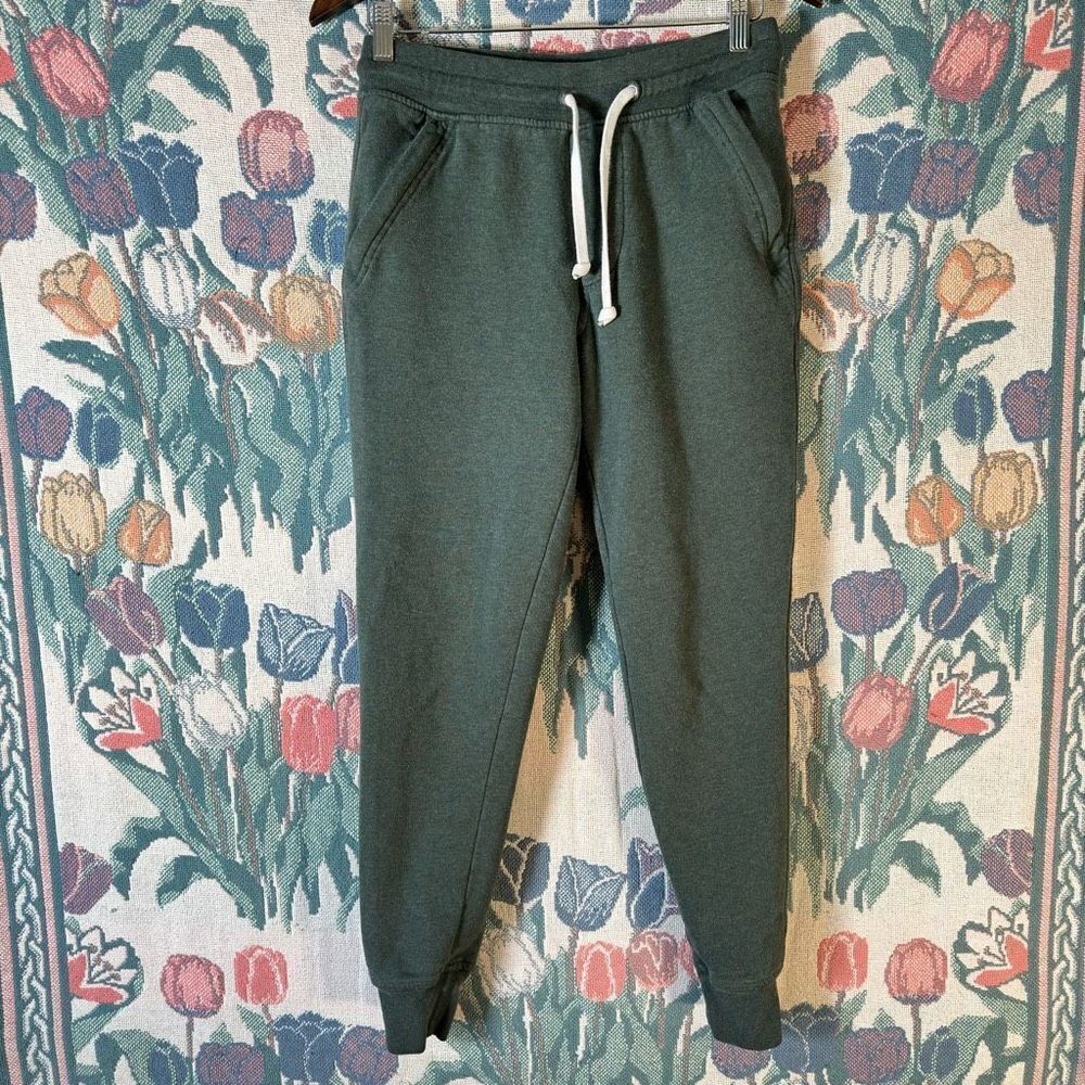 J. Crew/Jeans Green Joggers Zipper Pockets Sz Small Great Condition Cotton Blend